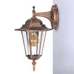 Sklep Kaja Ozdobny kinkiet zewnętrzny K-5009A DOWN CZ/ZŁ STANDARD | Kaja