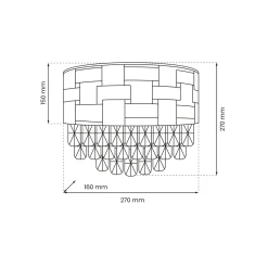 Sklep Kaja Ozdobny, ponadczasowy kinkiet zkryształkami ML8893 z serii LUXURIA | Kaja Oświ