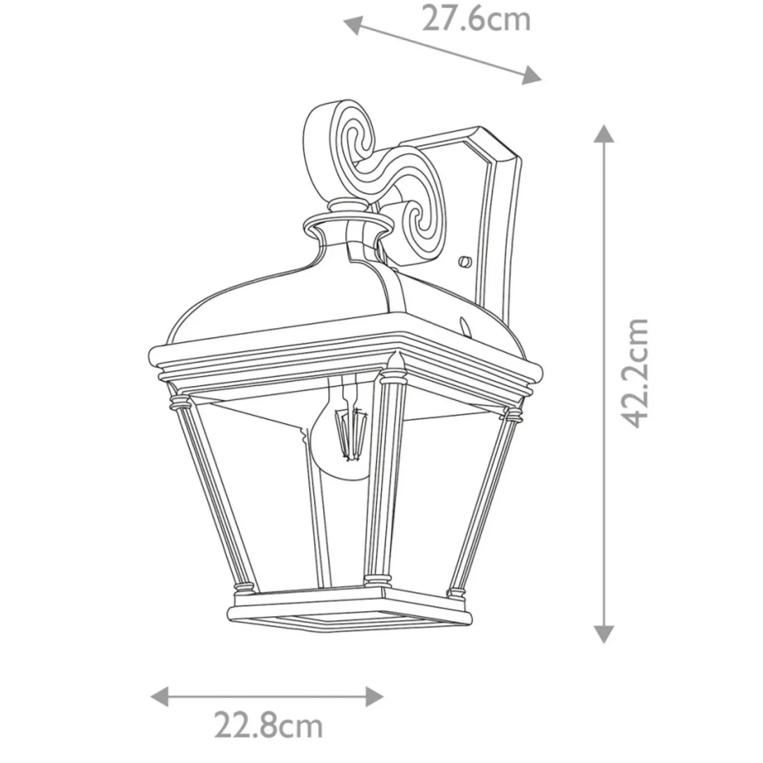 Sklep Kaja Ozdobny, zewnętrzny kinkiet, BAYVIEW-2L-BK z serii BAYVIEW