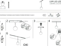 Sklep Kaja Ozdobny zwis do szyny magnetycznej 1F 10153 LVM LID LED | Kaja