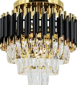 Best Pałacowa lampa sufitowa z kryształkami 6260/4B TR BL TOLEDO | Kaja Żyrandole Nowoczesne