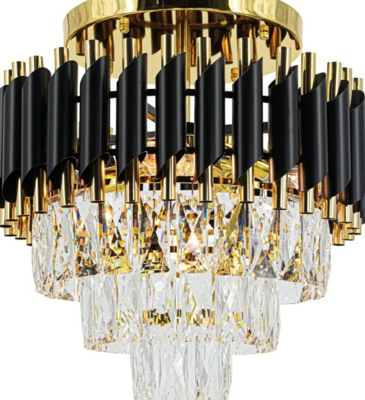 Best Pałacowa lampa sufitowa z kryształkami 6260/4B TR BL TOLEDO | Kaja Żyrandole Nowoczesne