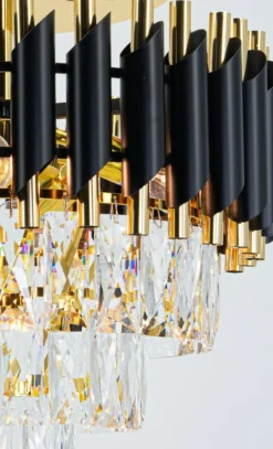 Best Pałacowa lampa sufitowa z kryształkami 6260/4B TR BL TOLEDO | Kaja Żyrandole Nowoczesne