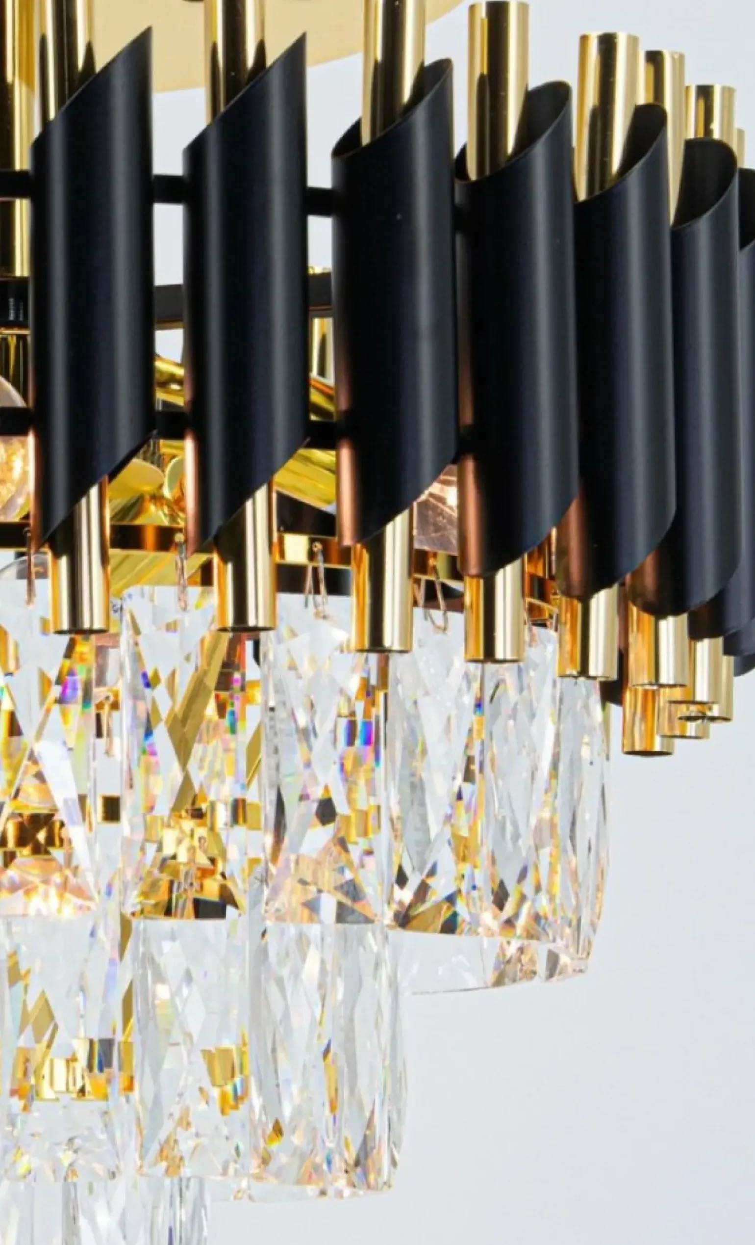 Best Pałacowa lampa sufitowa z kryształkami 6260/4B TR BL TOLEDO | Kaja Żyrandole Nowoczesne