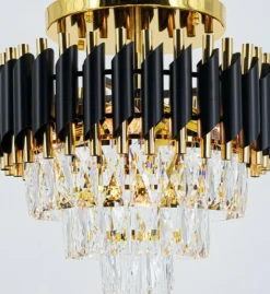 Best Pałacowa lampa sufitowa z kryształkami 6260/4B TR BL TOLEDO | Kaja Żyrandole Nowoczesne