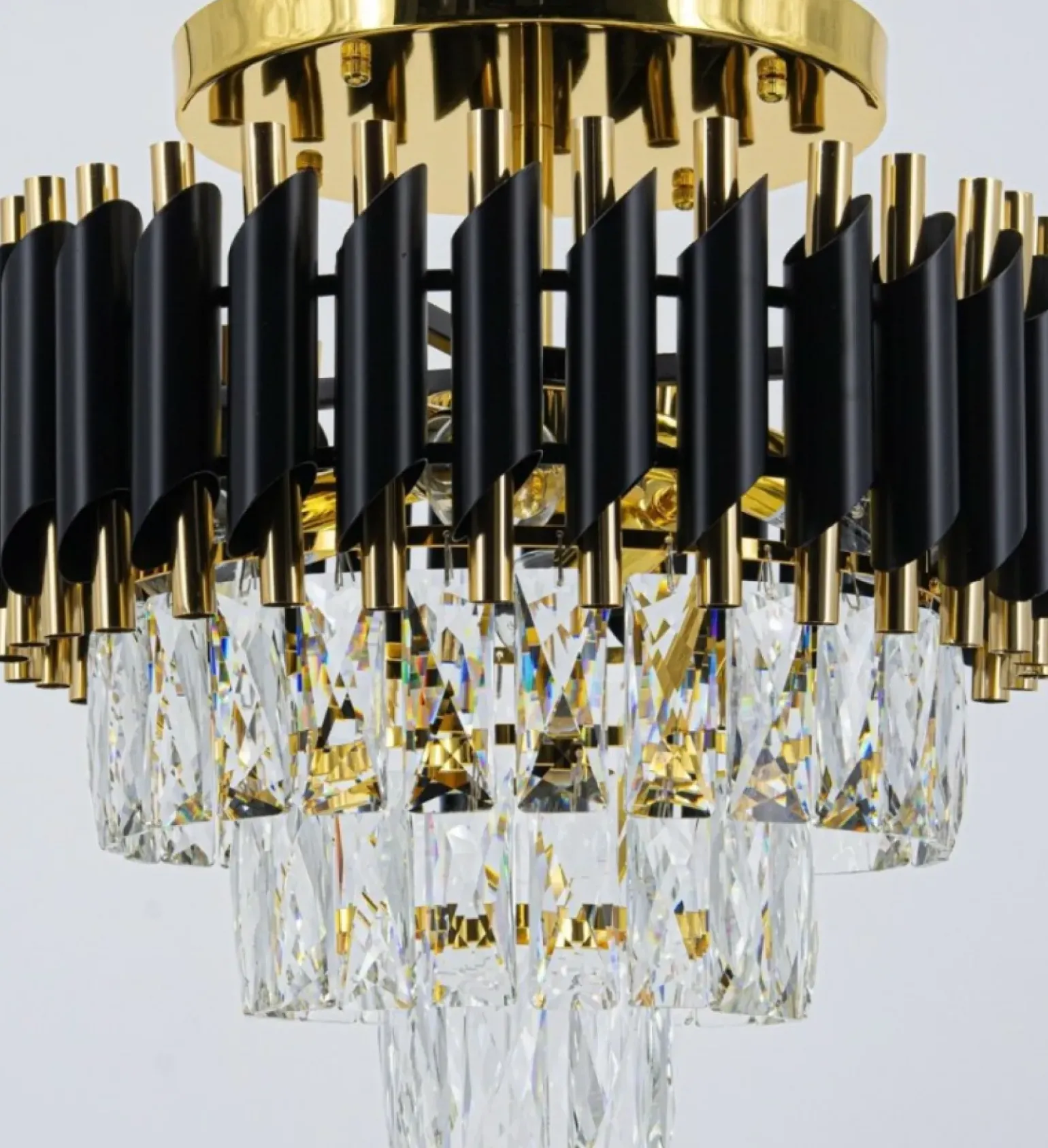 Best Pałacowa lampa sufitowa z kryształkami 6260/4B TR BL TOLEDO | Kaja Żyrandole Nowoczesne