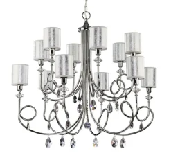 Sklep Kaja Pałacowa, srebrna lampa wisząca JUP 1596 DELFINA | Kaja Oświetlenie