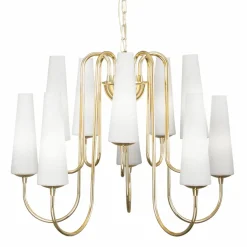 Outlet Pałacowy, złoty żyrandol w stylu glamour ZM 1129 z serii MAGNUM | Kaja Żyrandole Nowoczesne