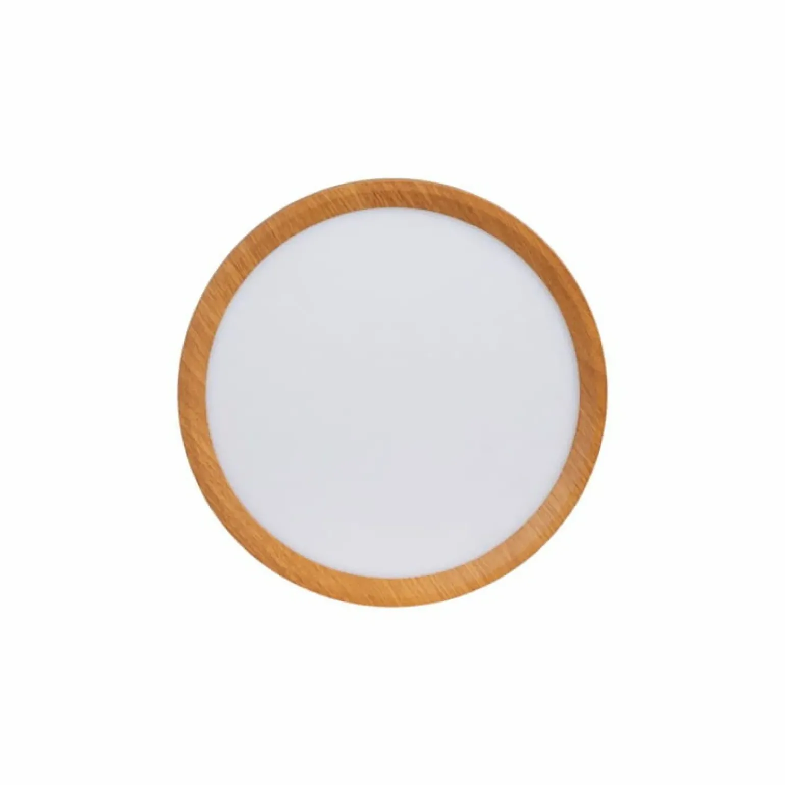 Sklep Kaja Płaska, drewniana lampa LED, koło 30cm ABR-PLO-OCED-24W MAZE | Kaja