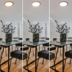 Sklep Kaja Płaska, drewniana lampa LED, koło 30cm ABR-PLO-OCED-24W MAZE | Kaja