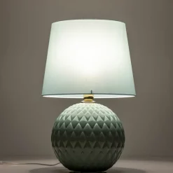 Sklep Kaja Pastelowa, zielona lampka z miętowym abażurem TK 5903 SANTANA | Kaja
