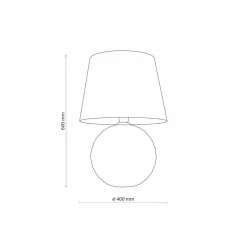 Sklep Kaja Pastelowa, zielona lampka z miętowym abażurem TK 5903 SANTANA | Kaja