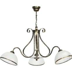 Sklep Kaja Patynowa lampa wisząca z białymi kloszami LX 3920 ANTICA | Kaja