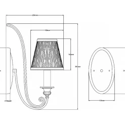 Sklep Kaja Piaskowo-srebrna lampa ścienna FE-ABBEY1 z serii ABBEY