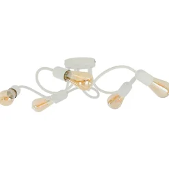Sklep Kaja Pięcioramienna, biała lampa sufitowa bez kloszy TK 4406 z serii WAVE