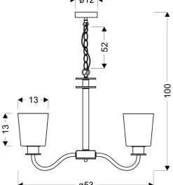 Discount Pięcioramienna lampa wisząca, do salonu 35-74249 z serii SCHUBERT Żyrandole Nowoczesne