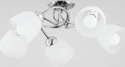 Sklep Kaja Pięcioramienna, srebrna lampa sufitowa AL 27505 SILIA | Kaja