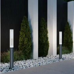 Sklep Kaja Pionowa lampa zewnętrzna, wbudowany LED O593FL-L12GF3K z serii LIT