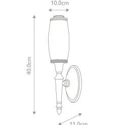 Sklep Kaja Pionowy kinkiet ścienny, chrom BATH-DRYDEN5-PC z serii DRYDEN