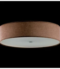 Sklep Kaja Plafon ⌀80cm z brązowym abażurem do salonu 67409 TONGA | Kaja
