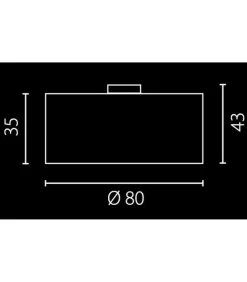 Sklep Kaja Plafon ⌀80cm z prążkowanym, białym abażurem 67542 NODO | Kaja