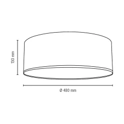 Cheap Plafon LED z ciemnym abażurem ⌀48cm 4784802 JOSEFINA | Kaja Żyrandole Nowoczesne