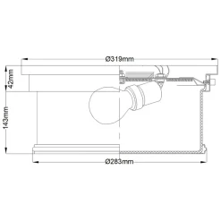 Sklep Kaja Plafon na żarówki z dużym gwintem FE-PAYNE-F-BATH z serii PAYNE