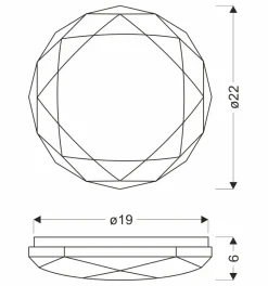 Sklep Kaja Plafon natynkowy LED 4000K ⌀22cm 12-28853 BALDO | Kaja Oświetlenie
