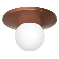 Sklep Kaja Plafon w kolorze miedzi z białym kloszem LX 3140 z serii TALLER | Kaja