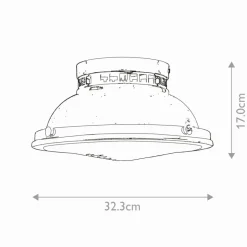 Sklep Kaja Plafon w kolorze starego mosiądzu HK-AMELIA-F-M-HB z serii AMELIA