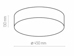 Clearance Plafon z beżowym, okrągłym abażurem ⌀38cm TK 4430 RONDO | Kaja Żyrandole Nowoczesne