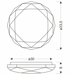 Sklep Kaja Plafon z dekoracyjnym kloszem ⌀33,5cm 13-28860 BALDO | Kaja