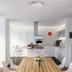 Sklep Kaja Plafon z dekoracyjnymi paskami w złotym kolorze ML0250 z serii BEVER | Kaja Oświ