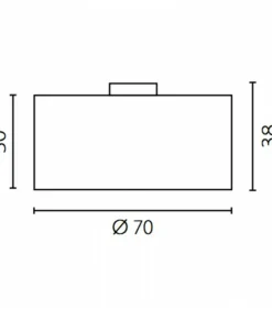 Sklep Kaja Plafon z dużym, okrągłym abażurem ⌀70cm 67836 ONDE | Kaja Oświetlenie