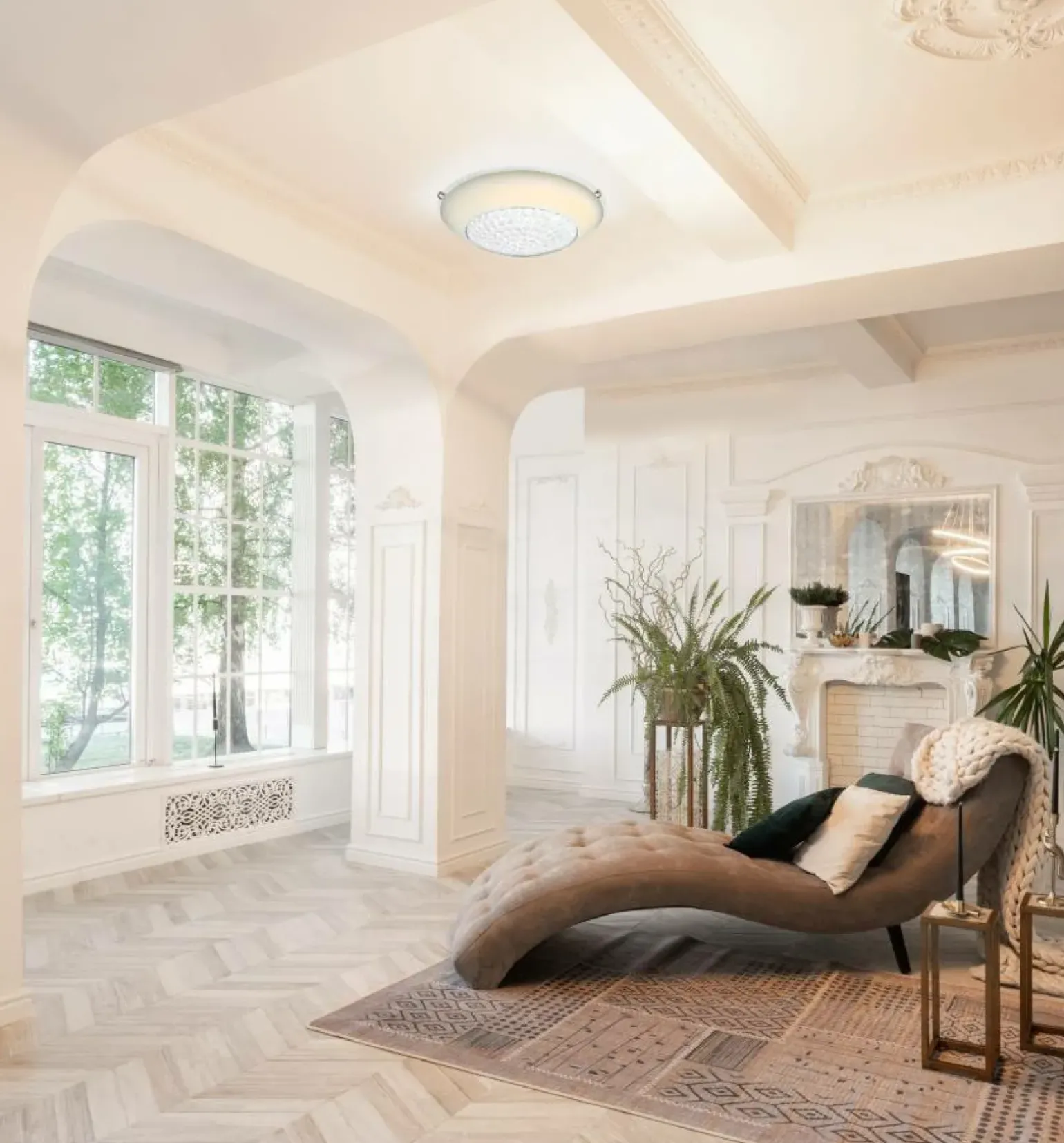 Sklep Kaja Plafon z kryształowym kloszem 14-64226 PRISTINA | Kaja Oświetlenie