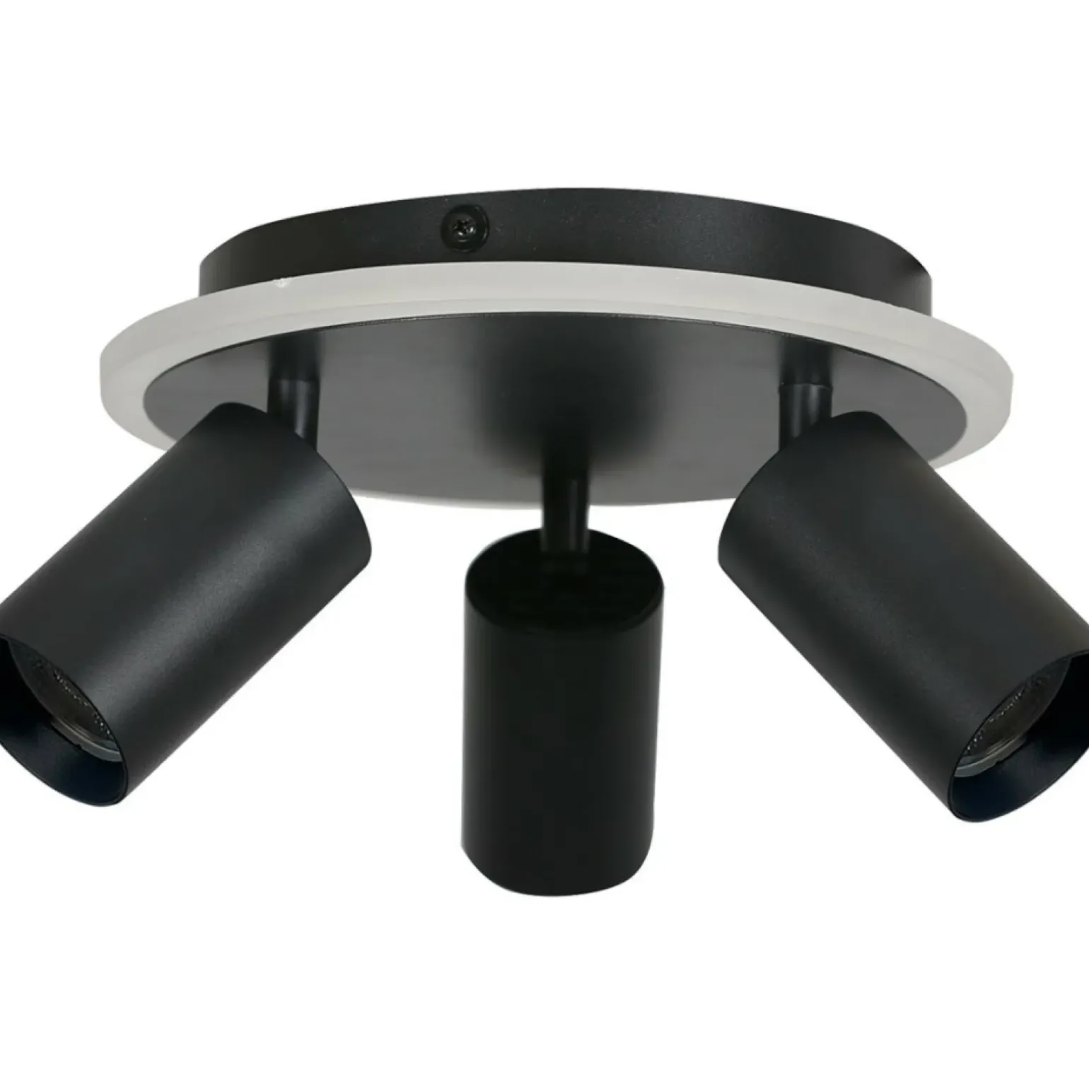 Sklep Kaja Plafon z ledem i trzema reflektorami LP-0612/3C ROUND BK PARMA | Kaja