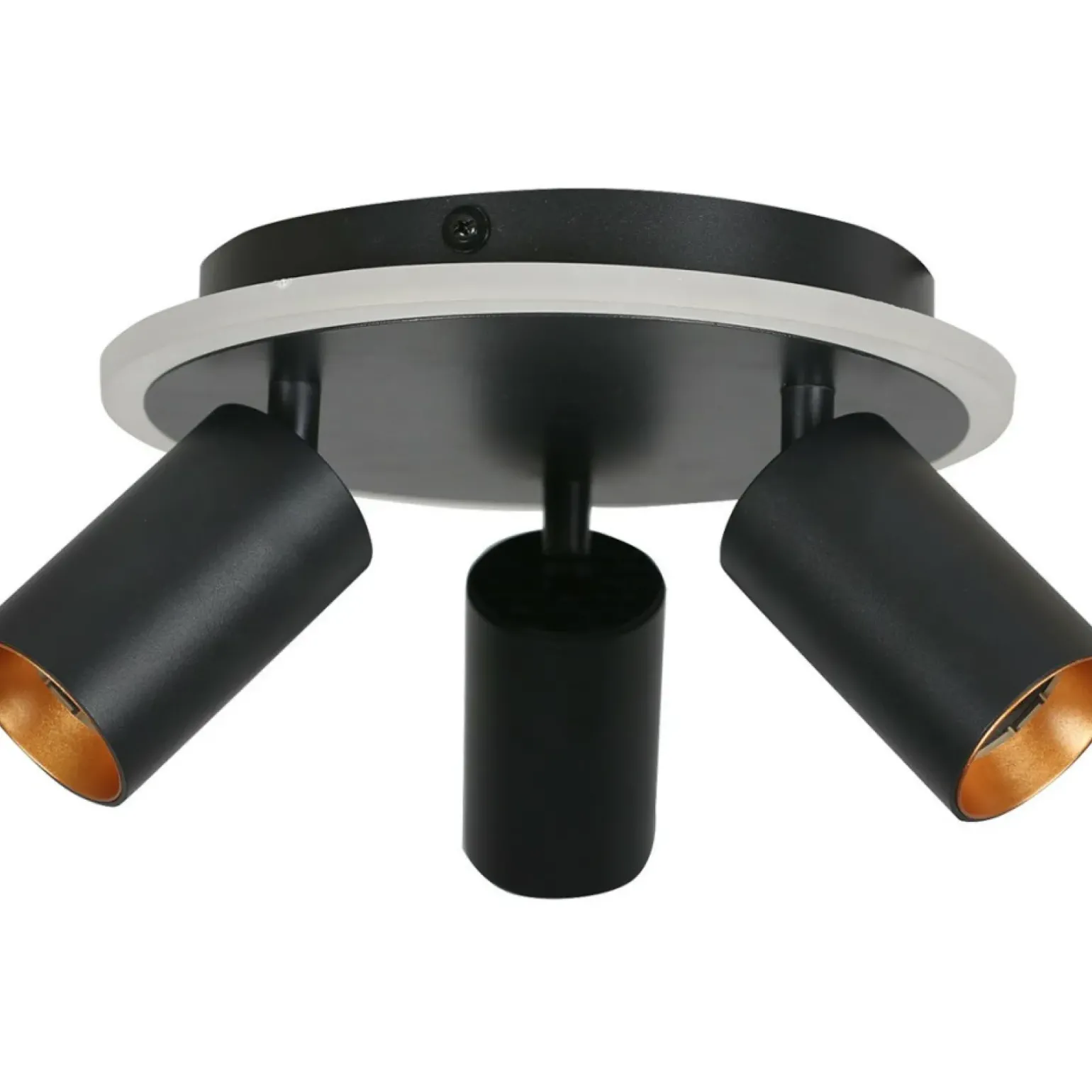 Sklep Kaja Plafon z ledem i trzema reflektorami LP-0612/3C ROUND BK PARMA | Kaja