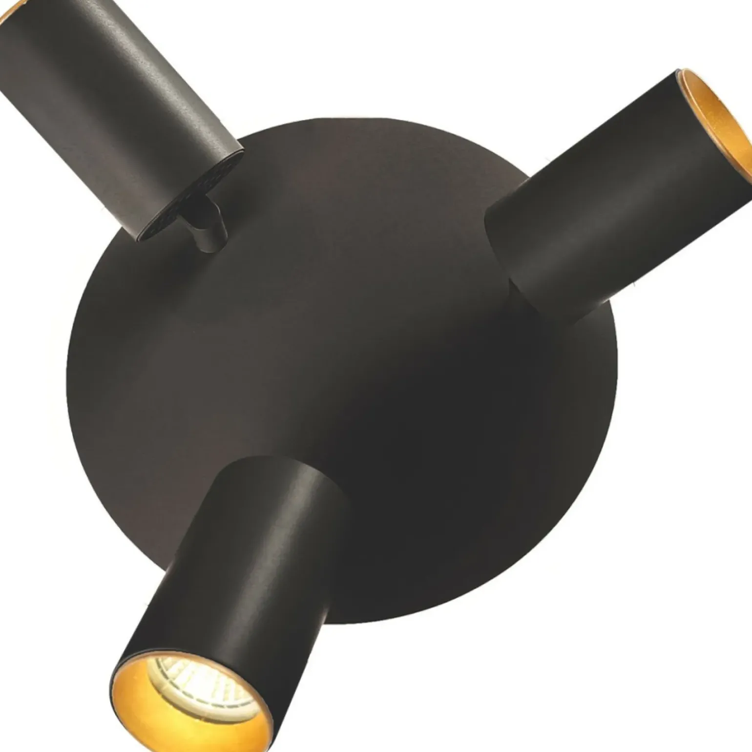 Sklep Kaja Plafon z ledem i trzema reflektorami LP-0612/3C ROUND BK PARMA | Kaja