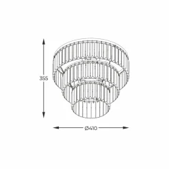 Outlet Plafoniera z wiszącymi kryształkami P17127-4-GD TIFANNY | Kaja Żyrandole Nowoczesne