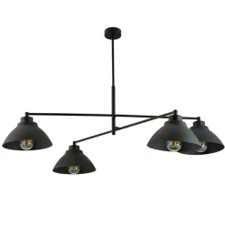 Store Poczwórna lampa wisząca z metalowymi kloszami 1211/4 z serii MAVERICK Żyrandole Nowoczesne