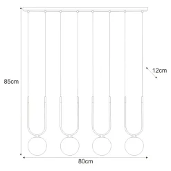 Cheap Poczwórna lampa wisząca ze złotymi dekoracjami K-5592 z serii ENZO Żyrandole Nowoczesne