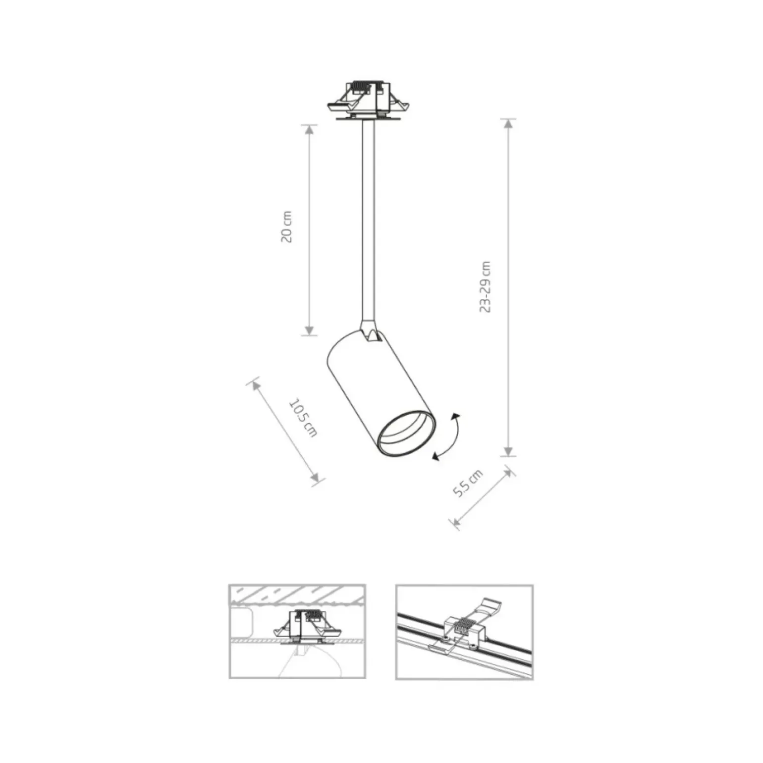 Sklep Kaja Podtynkowa lampa sufitowa, reflektor 7737 | Kaja Oświetlenie