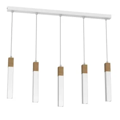 Hot Podłużna lampa wisząca, pięć źródeł światła MLP7477 z serii SOLO SAWN | Kaja Ośw Żyrandole Nowoczesne