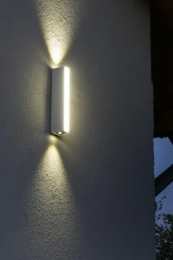 Sklep Kaja Podużny kinkiet elewacyjny, dwa źródła światła M1401 DG z serii TIN | Kaja Oświe