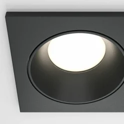 Sklep Kaja Podwójna, czarna oprawa wpustowa na gwint GU10 DL033-2-02B