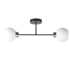 Best Sale Podwójna lampa sufitowa ze złotymi elementami 32-21069 z serii AMANDA | Kaja Ośw Żyrandole Nowoczesne