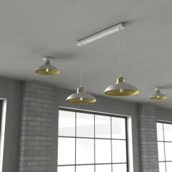 Outlet Podwójna lampa wisząca na listwie, duży gwint MLP7705 z serii FELIX | Kaja Oświe Żyrandole Nowoczesne