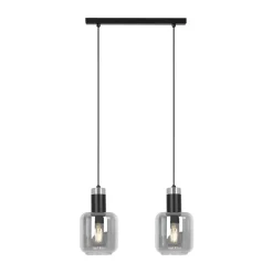 Discount Podwójna lampa wisząca nad stół, grafitowe klosze K-5261 z serii DENIS Żyrandole Nowoczesne