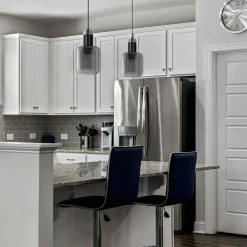 Discount Podwójna lampa wisząca nad stół, grafitowe klosze K-5261 z serii DENIS Żyrandole Nowoczesne