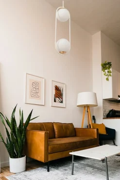 Store Podwójna lampa wisząca z białymi kloszami K-5301 z serii ARLENA Żyrandole Nowoczesne